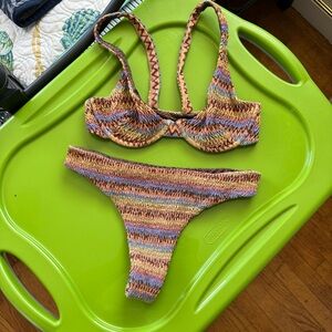 Acacia Swimwear Multicolor Knit Bikini